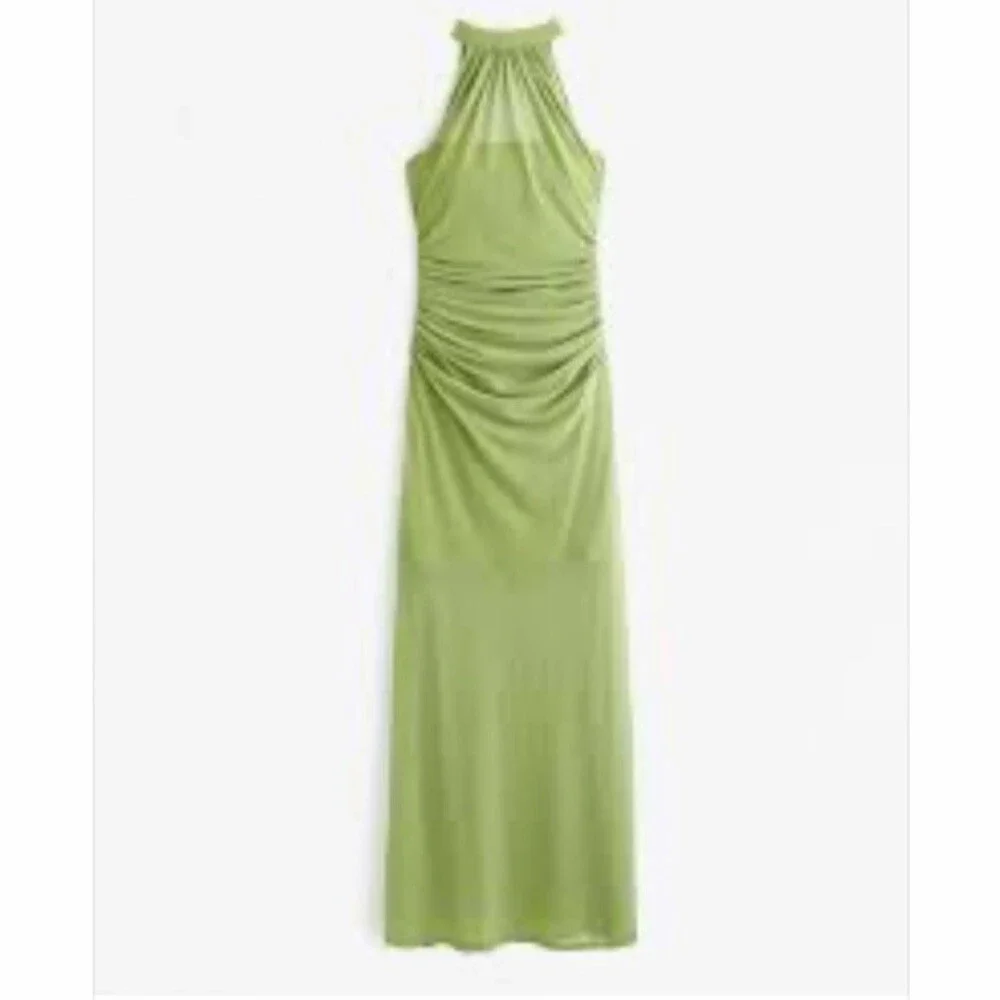 Abercrombie &‎ Fitch Vol. 28 Sheer Halter Goddess Maxi Dress